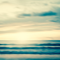 Naklejka na ściany i meble An abstract seascape with blurred panning motion
