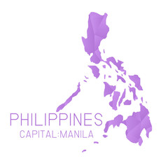 Philippines map geometric background