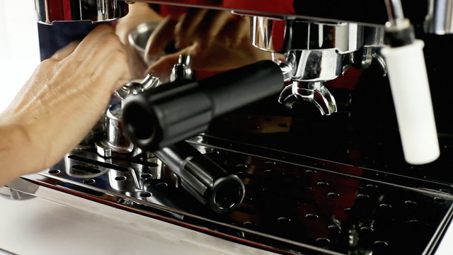 Coffee machine pods remove