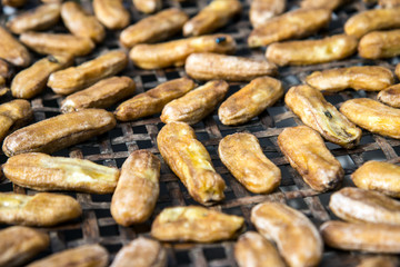 bananas were dried in the sun