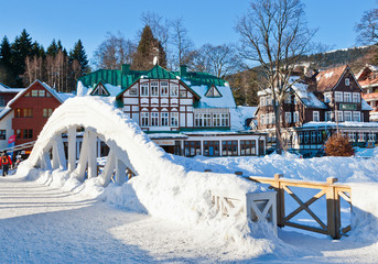 ski resort Spindleruv mlyn, Krkonose (Giant) mountains, Czech re