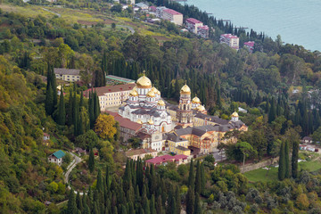 Fototapeta na wymiar Abkhazia New Athos Monastery