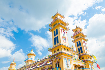 Cao Dai Temple in Tay Ninh province, near ho chi minh city, Viet