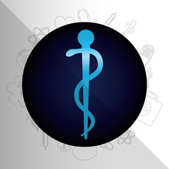 Medical healthcare round icon