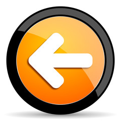 left arrow orange icon