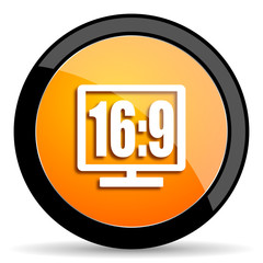 16 9 display orange icon