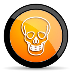 skull orange icon