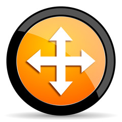 Fototapeta premium arrow orange icon