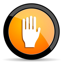 Obraz premium stop orange icon