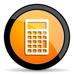 calculator orange icon