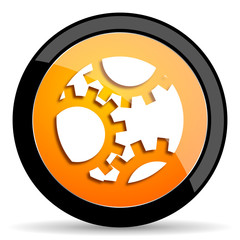 gear orange icon