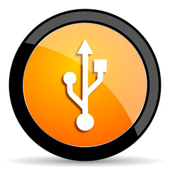 usb orange icon