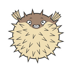 puffer fish cartoon