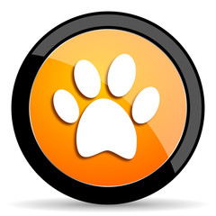 Fototapeta premium foot orange icon
