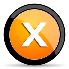 cancel orange icon