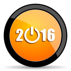year 2016 orange icon