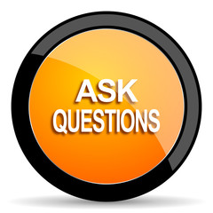 ask questions orange icon