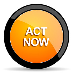 act now orange icon