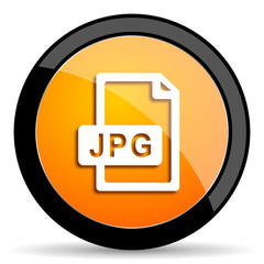 Obraz premium jpg file orange icon