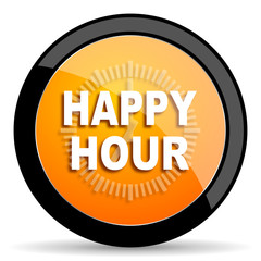 happy hour orange icon