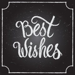 Best Wishes calligraphic and typographic background.