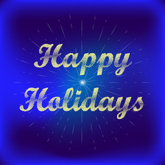 Happy Holidays Vector Greeting Card