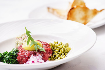 tartare with egg