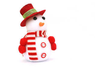 snowman toy  isolated on white background