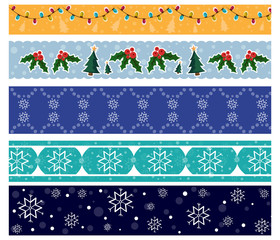 Merry Christmas border and decoration frame