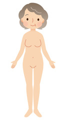 Fototapeta premium 女性の身体 裸 高齢者