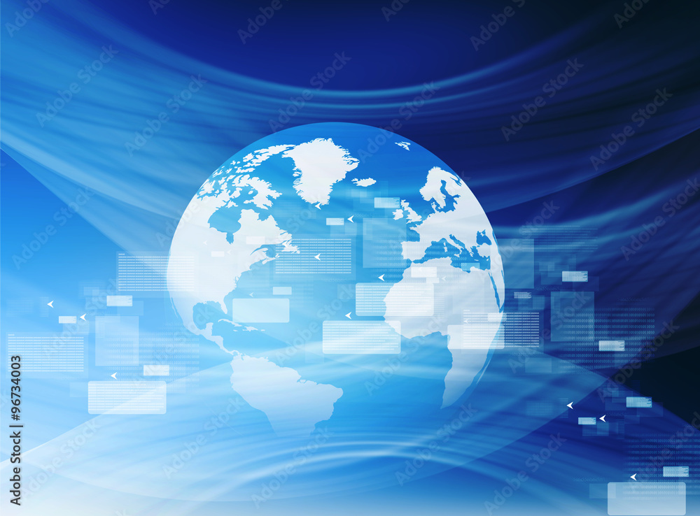 Poster global internet connection concept .