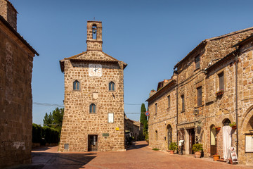 Church square in Sovana, near Pitigliano, Italy