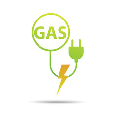 Gas energy power eco icon