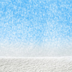 Obraz premium Winter background with snow-drifts and blue sky