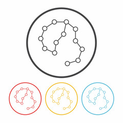 Space star line icon