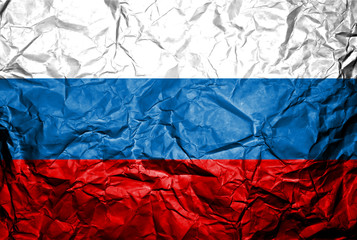 Crumpled Russian flag