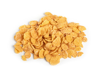Cornflakes isolated on white background.