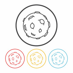 Space planet line icon