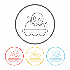 Space Alien line icon