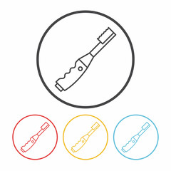 tooth brush line icon