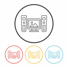 stereo line icon