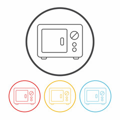 microwave line icon