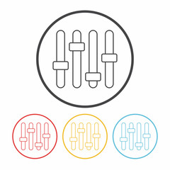 Sound control line icon