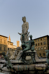 Fototapeta na wymiar Escultura de Neptuno, Florencia