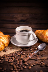 Coffee and croissant