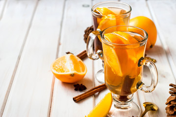 fragrant tea with orange and cinnamon