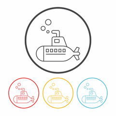 submarine line icon
