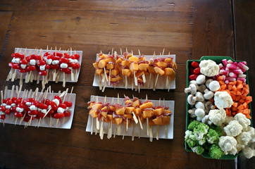 assiettes de crudités