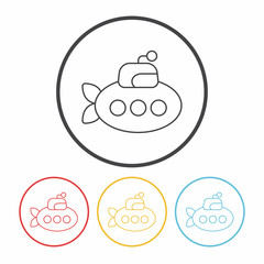 submarine line icon
