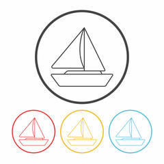 ship boat line icon